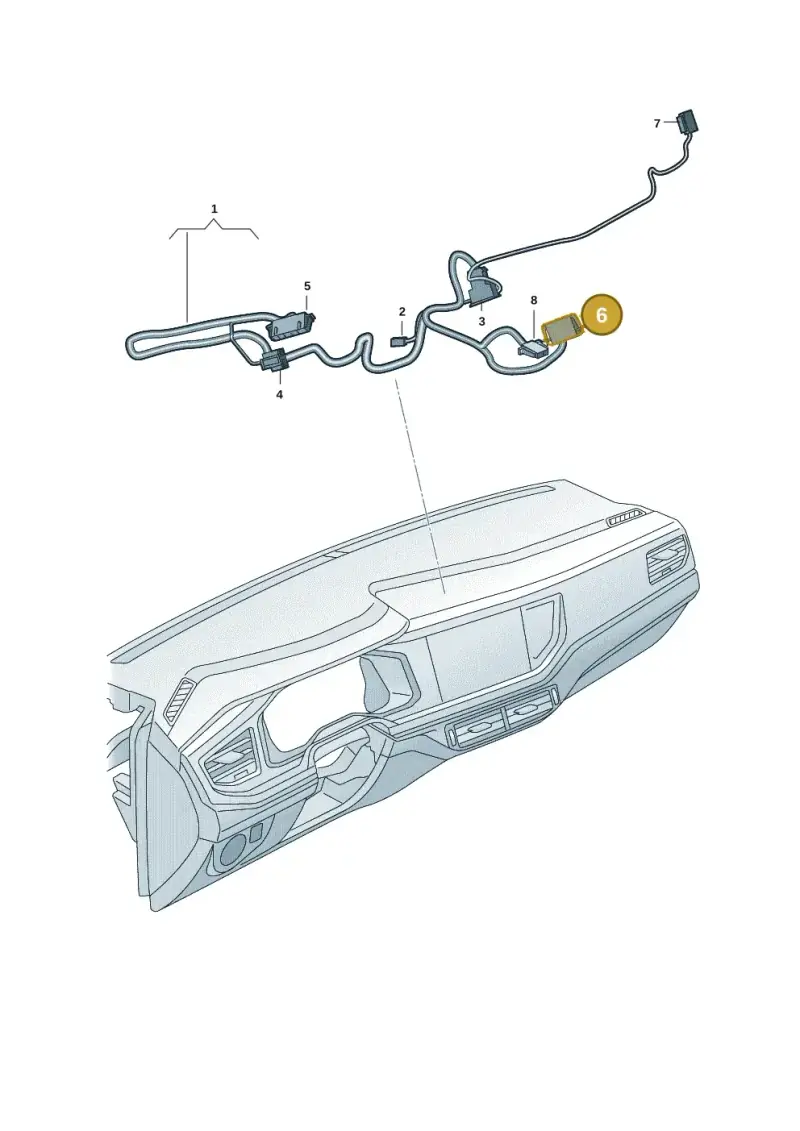 1J0972755 — Volkswagen T-Cross (2018-2025) diagram 971566008, position 6