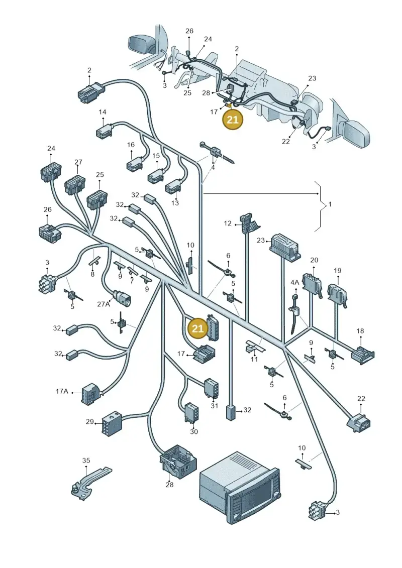 1J0972755 — Volkswagen Amarok (2022-) diagram 683971830, position 21