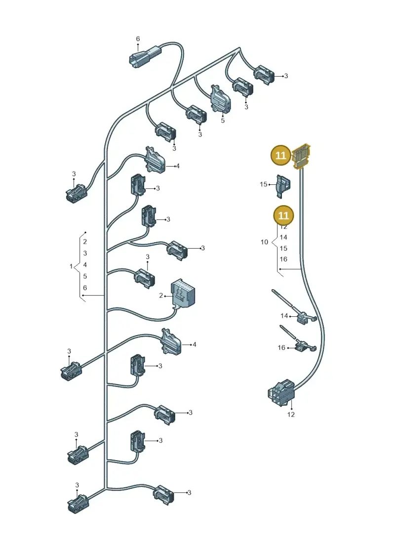 1J0972763 — Volkswagen Touareg (2017-2025) diagram 439972070, position 11
