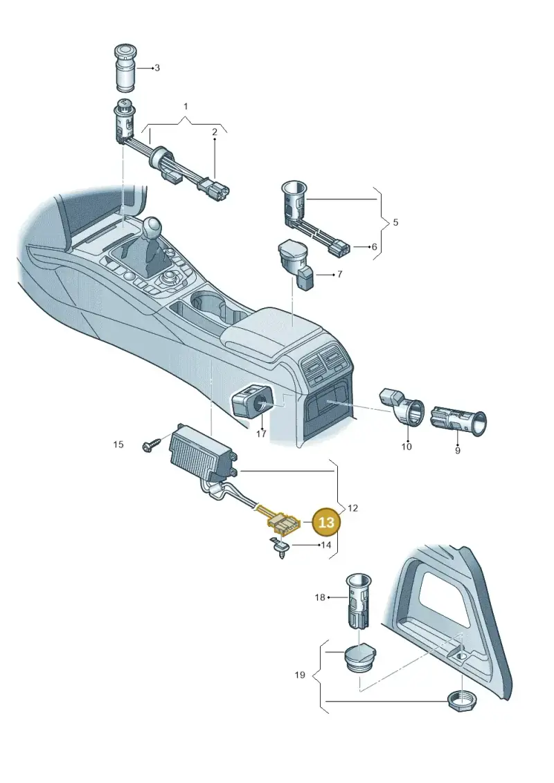 1J0972763 — Audi RS4 Av. qu. 4.2 (2012-2015) diagram 620919900, position 13