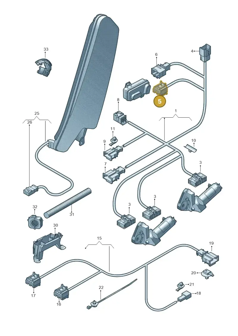 1J0972772 — Audi RS3 Sportback (2011-2012) diagram 412972250, position 5