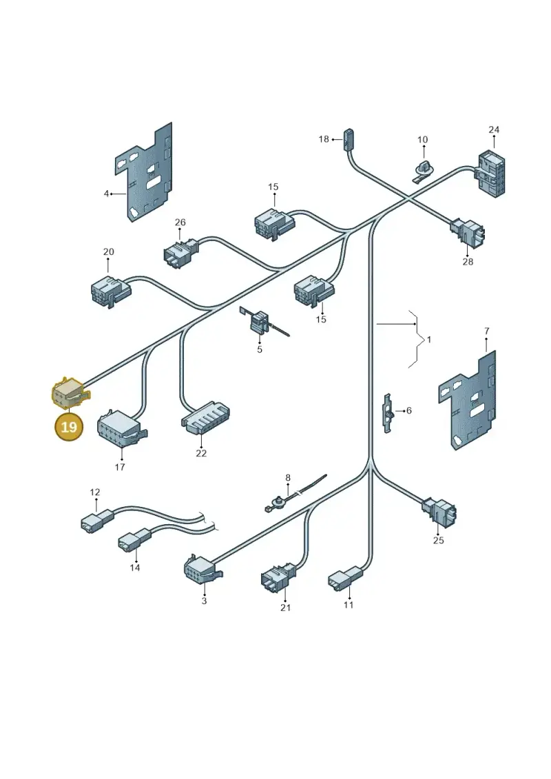 1J0972772 — Volkswagen Golf (2011-2013) diagram 649972270, position 19