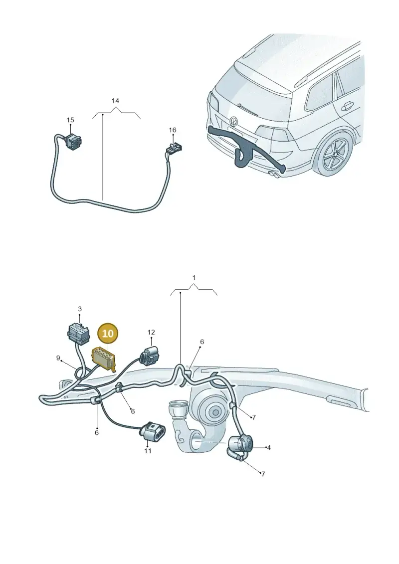 1J0972774 — Volkswagen Golf (2016-2020) diagram 763972860, position 10