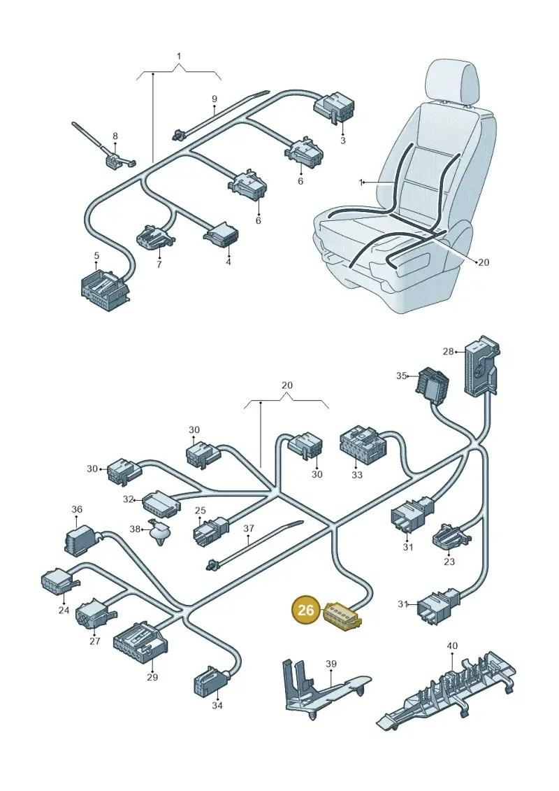 1J0972775 — Volkswagen Transport. multivan (2019-2024) diagram 861972270, position 26
