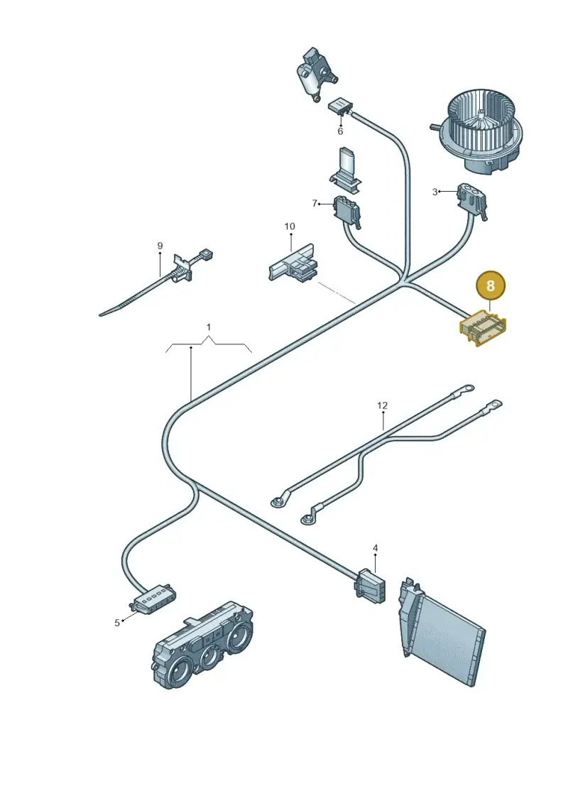 1J0972785 — Volkswagen Caddy (2015-2020) diagram 412972550, position 8