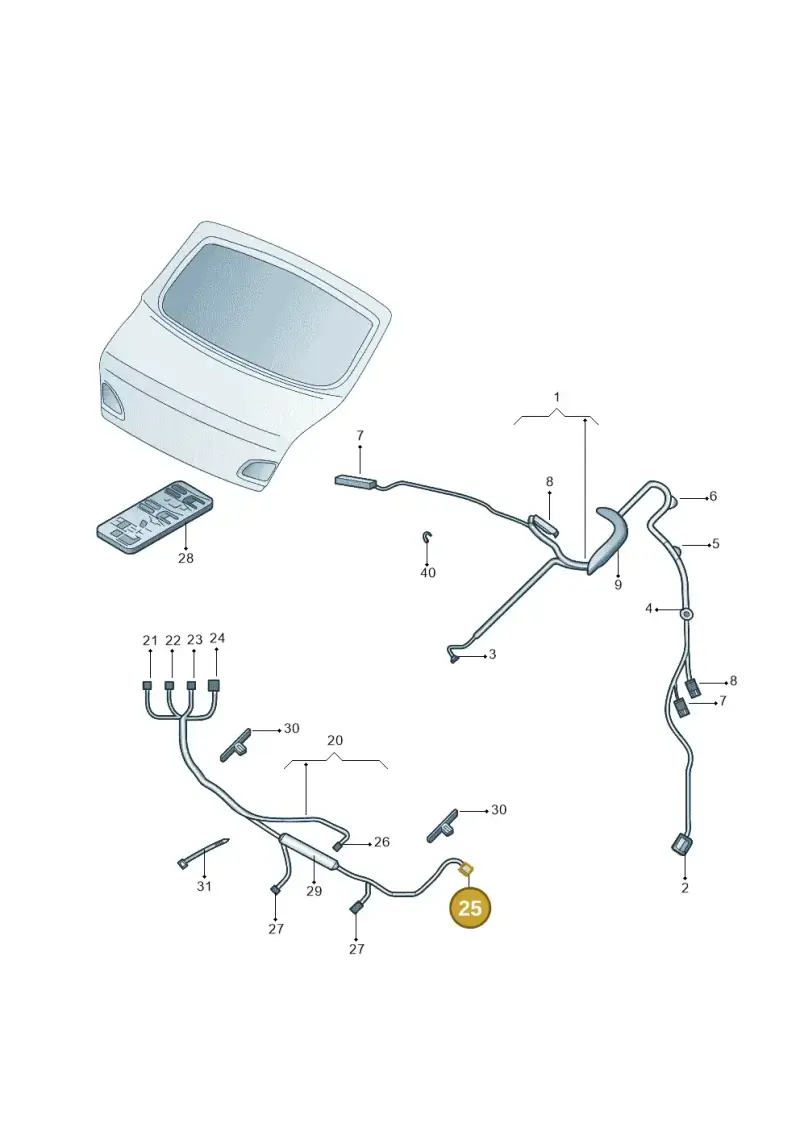 1J0972924 — Skoda Superb Ambition (2009-2015) diagram 671972500, position 25