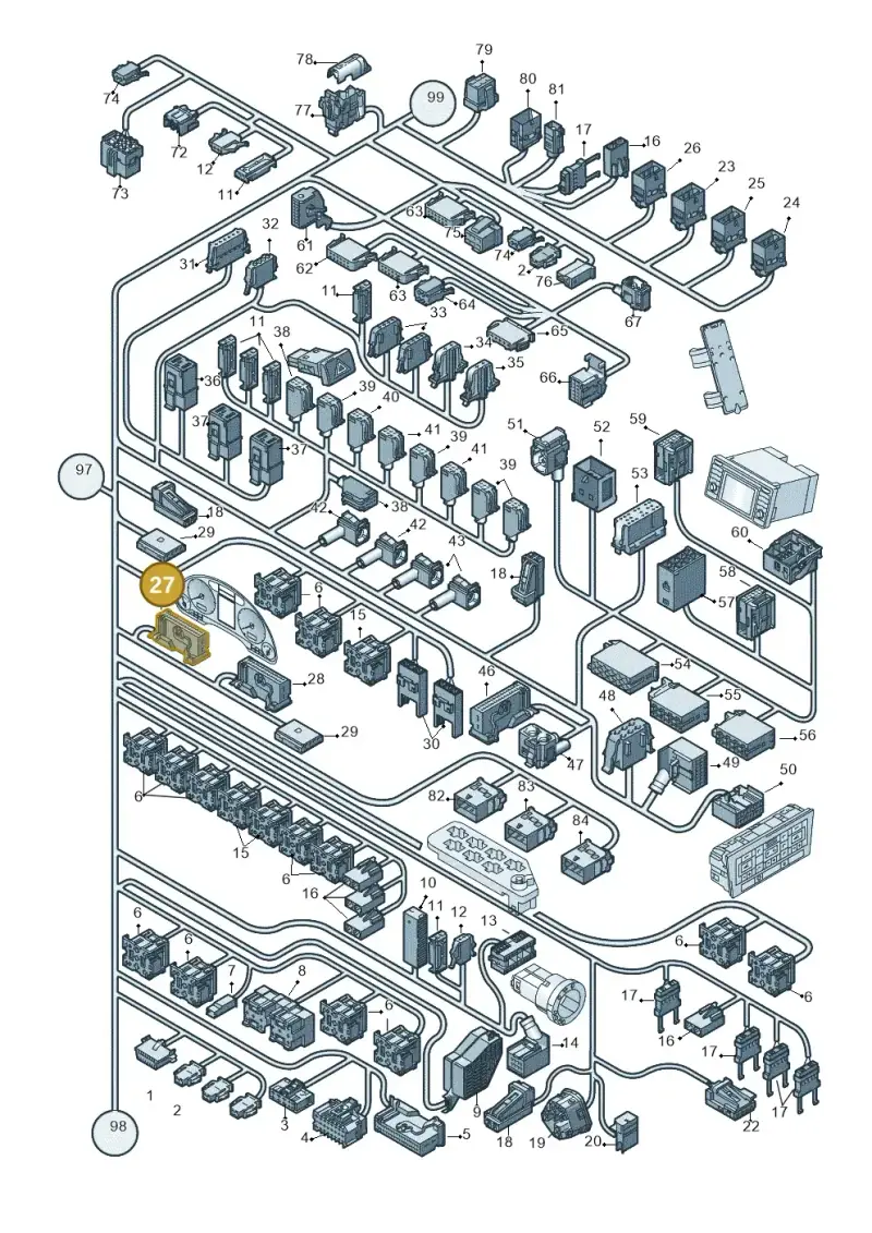 1J0972977H — SEAT Exeo ST Reference (2008-2011) diagram 454971820, position 27