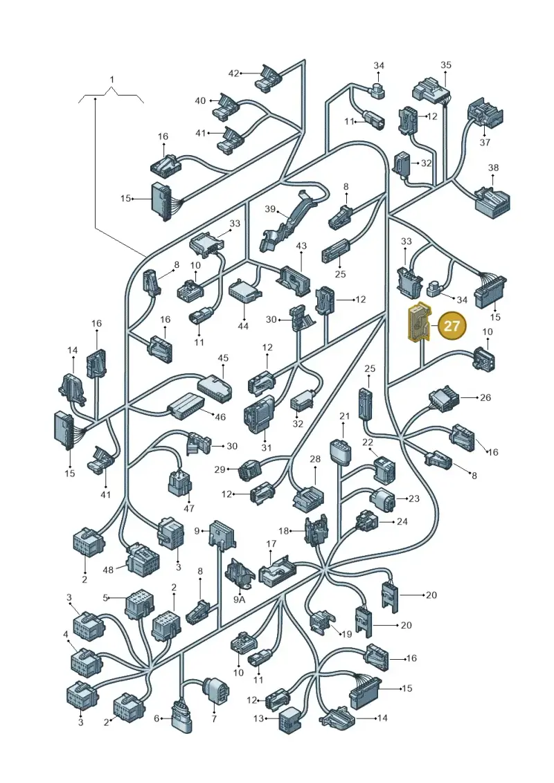 1J0972977J — Audi RS6 Avant (2013-2018) diagram 711971900, position 27
