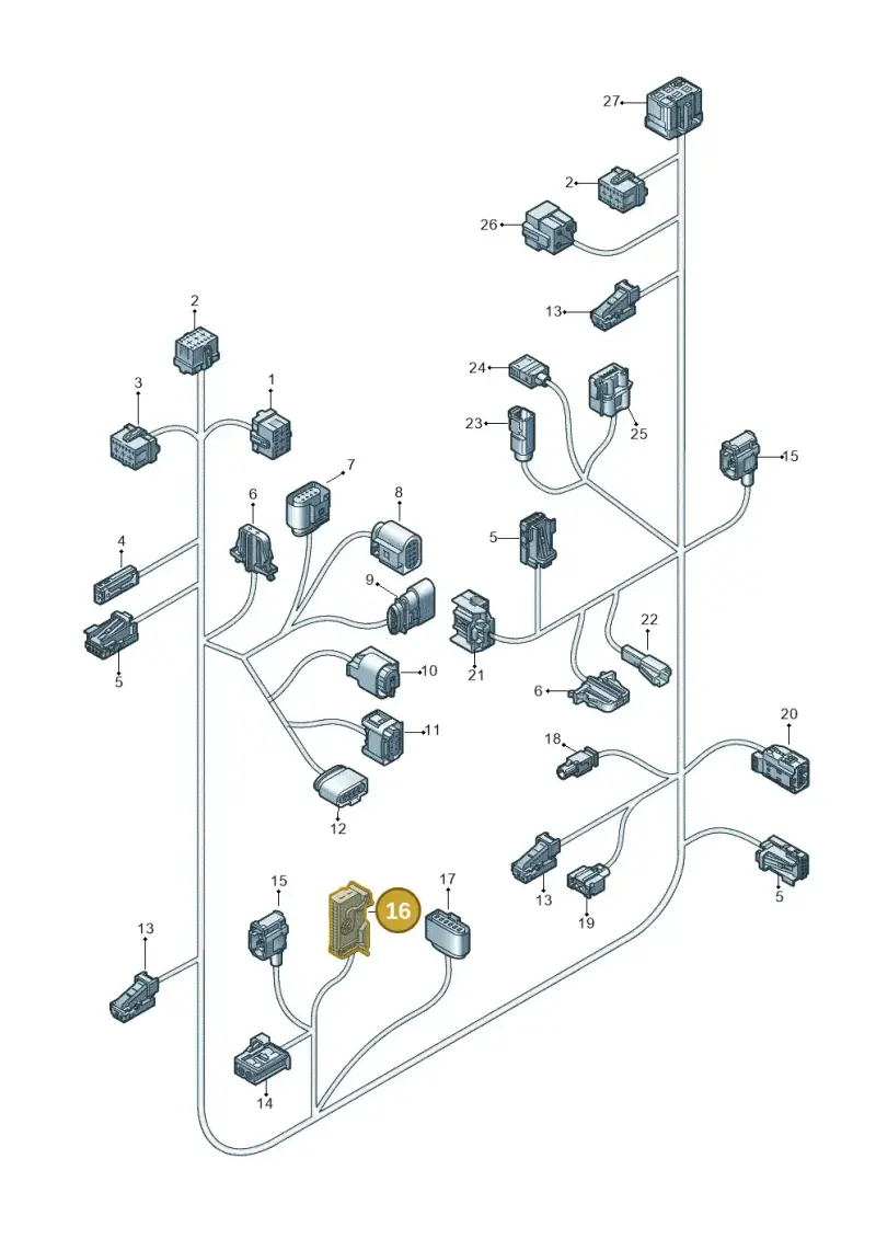 1J0972977J — Audi R8 Spyder (2015-2024) diagram 872971900, position 16