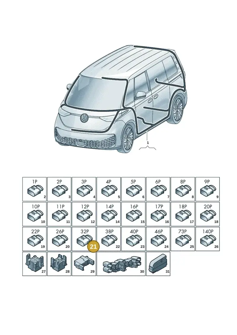 1J0972977J — Volkswagen ID. Buzz (2022-2025) diagram 15a972000, position 21