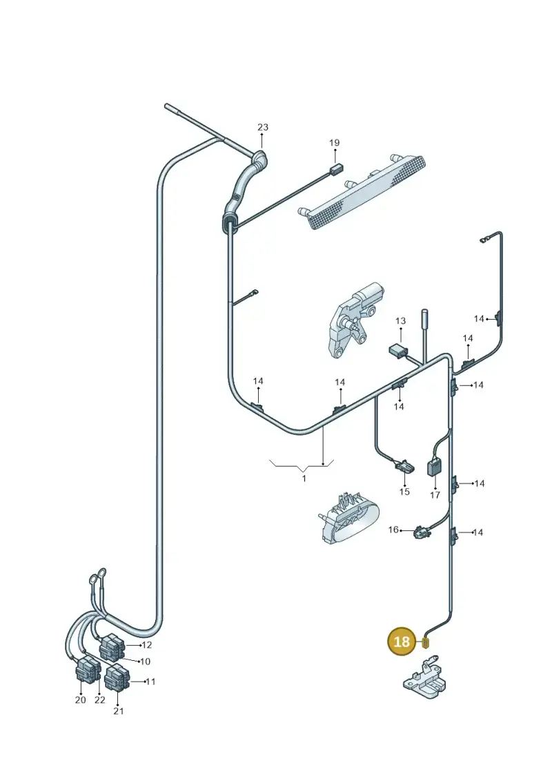 1J0973115A — Volkswagen Transp. caravelle (2011-2015) diagram 410972820, position 18