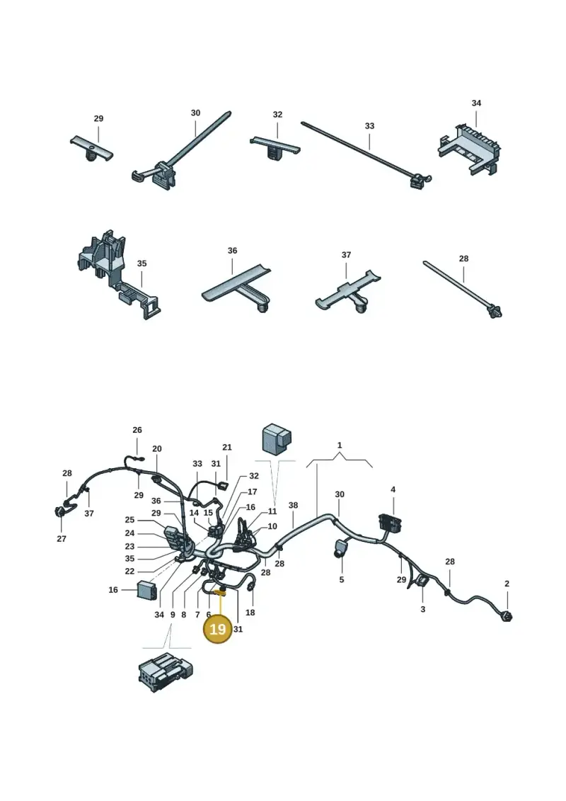 1J0973119 — Volkswagen Amarok twin cab (2022-) diagram 2ha971084, position 19