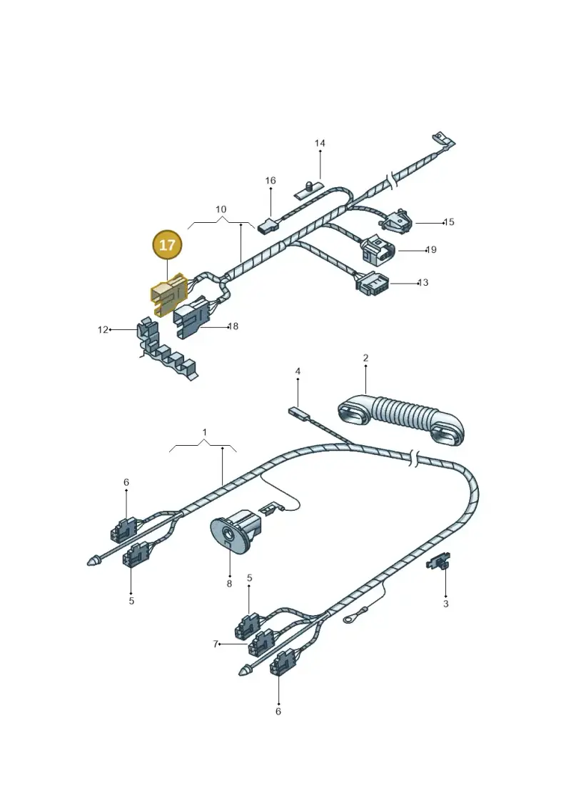 1J0973303 — Volkswagen Polo (2011-2014) diagram 544972500, position 17