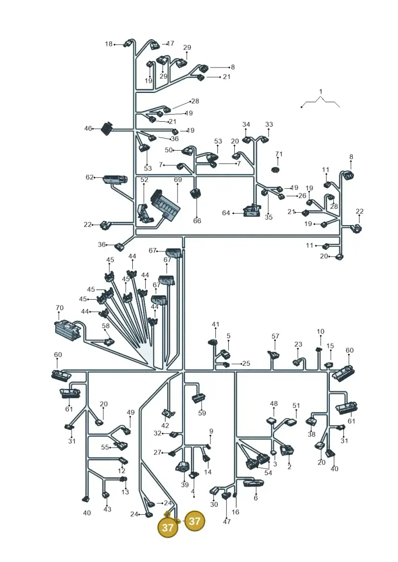 1J0973303A — Volkswagen Up! 1.0 TSI (2013-2017) diagram 559971800, position 37