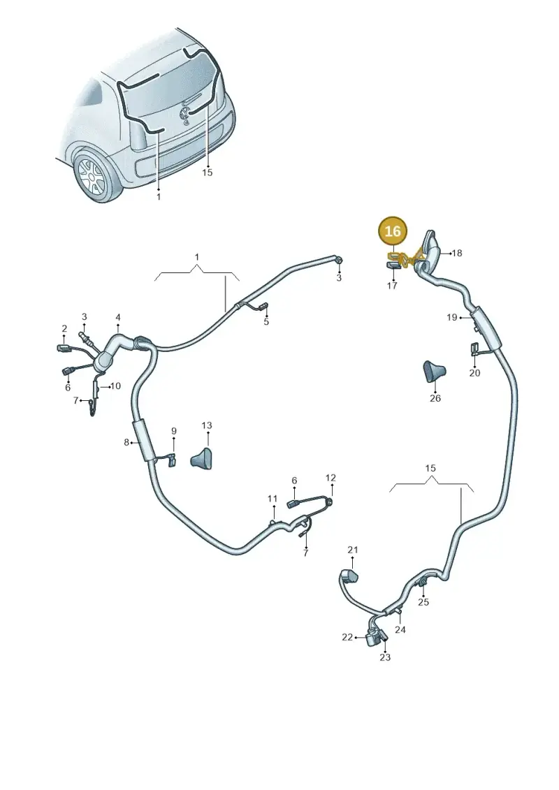 1J0973333A — Volkswagen Up! 1.0 BlueMotion (2016-2023) diagram 772972810, position 16