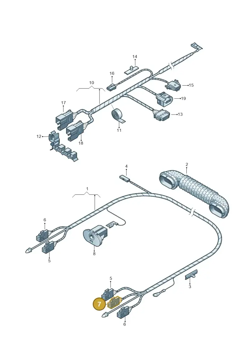 1J0973333M — Volkswagen Polo (2009-2012) diagram 253972500, position 7