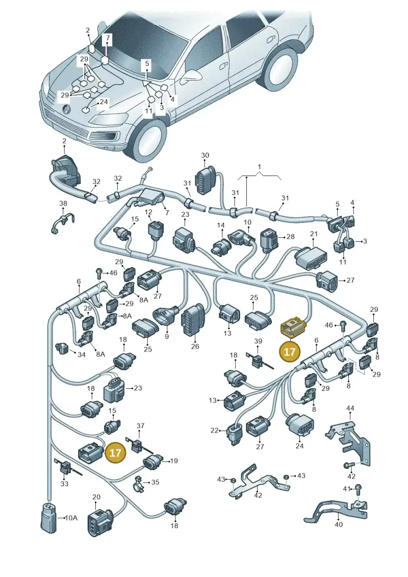 1J0973703B — Volkswagen Touareg BlueMotion (2014-2018) diagram 693971140, position 17