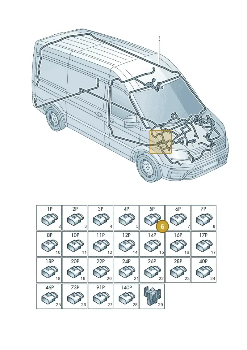 1J0973705 — Volkswagen MAN TGE 55 (2016-2021) diagram 806971083, position 6