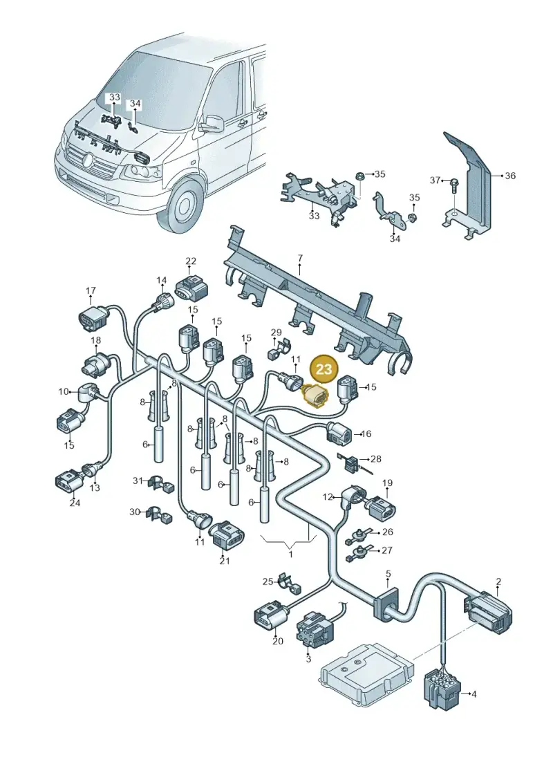 1J0973713G — Volkswagen Caravelle (2015-2019) diagram 679971060, position 23