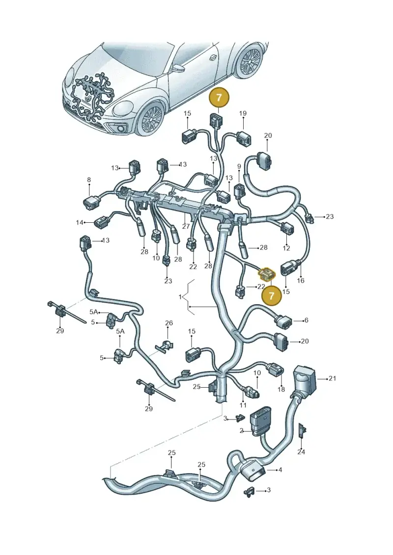 1J0973713G — Volkswagen Beetle (2016-2019) diagram 801971160, position 7