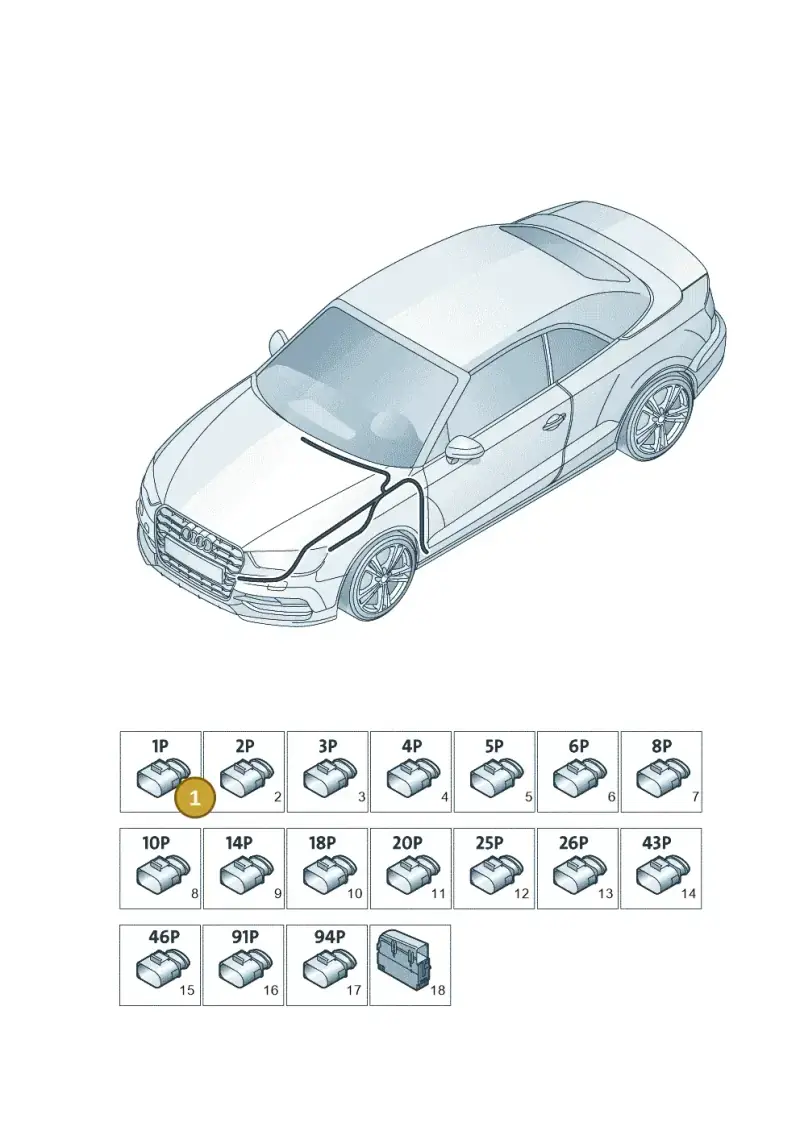 1J0973721 — Audi A3 Cab. 1.4 (2013-2016) diagram 778971890, position 1