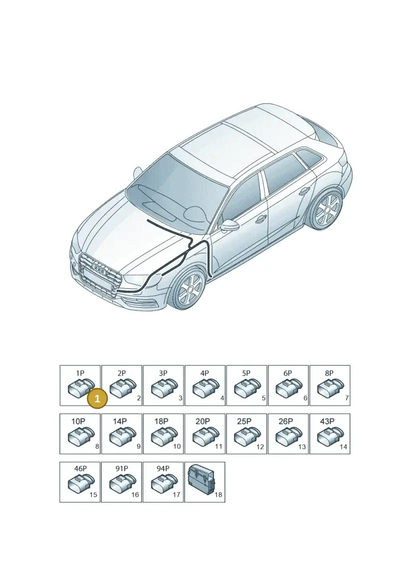 1J0973721 — Audi RS3 Sportback (2015-2016) diagram 858971890, position 1
