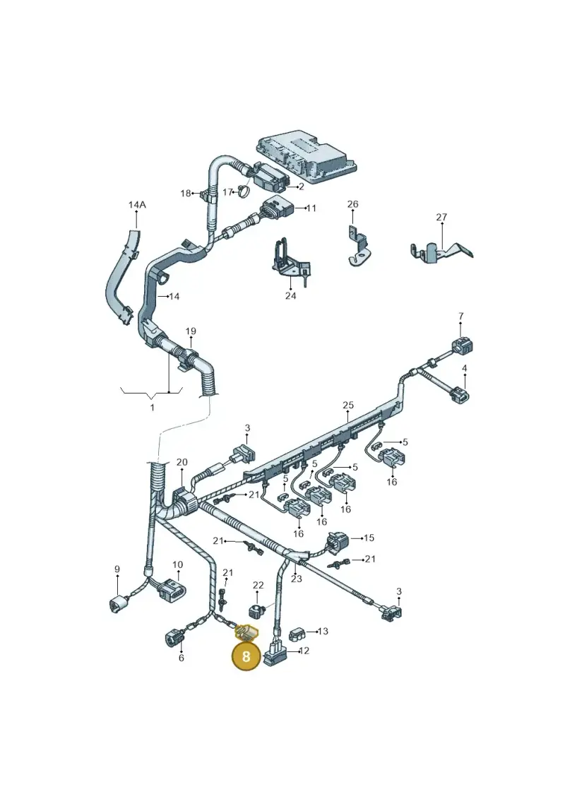 1J0973723G — SEAT Ibiza (2012-) diagram 345971160, position 8