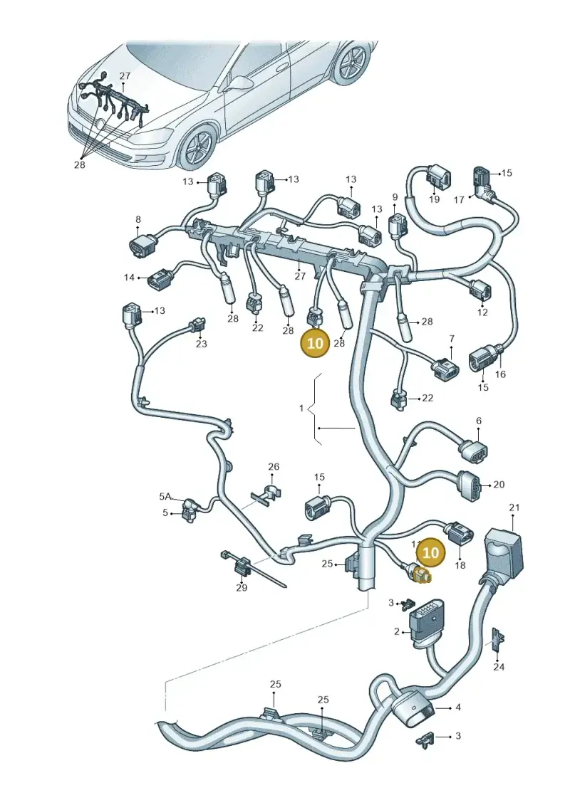 1J0973723G — Volkswagen Jetta 2.0 (2015-2015) diagram 746971100, position 10