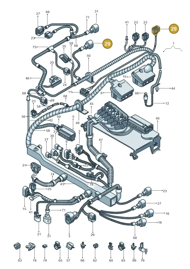 1J0973724A — Volkswagen Polo (2011-2014) diagram 544971800, position 29