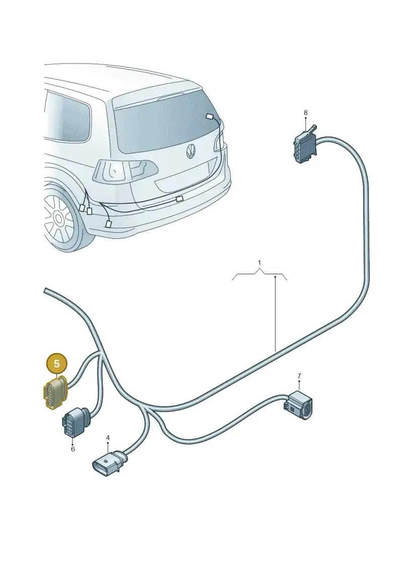 1J0973737 — Volkswagen Sharan BlueMotion (2015-2022) diagram 689972800, position 5