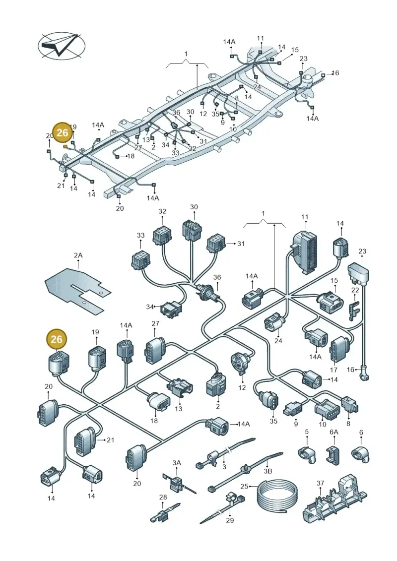 1J0973752 — Volkswagen Amarok twin cab (2022-) diagram 749971850, position 26