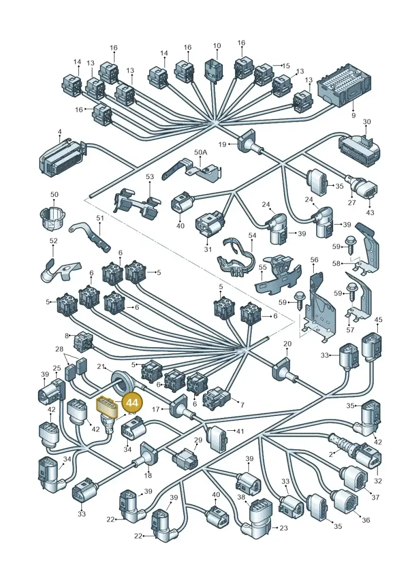 1J0973775A — Volkswagen Transp. caravelle (2011-2015) diagram 410971800, position 44