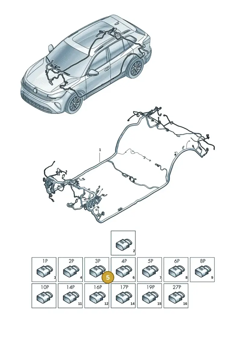 1J0973803 — Volkswagen Tiguan 2.0 (2023-) diagram 57x972000, position 5