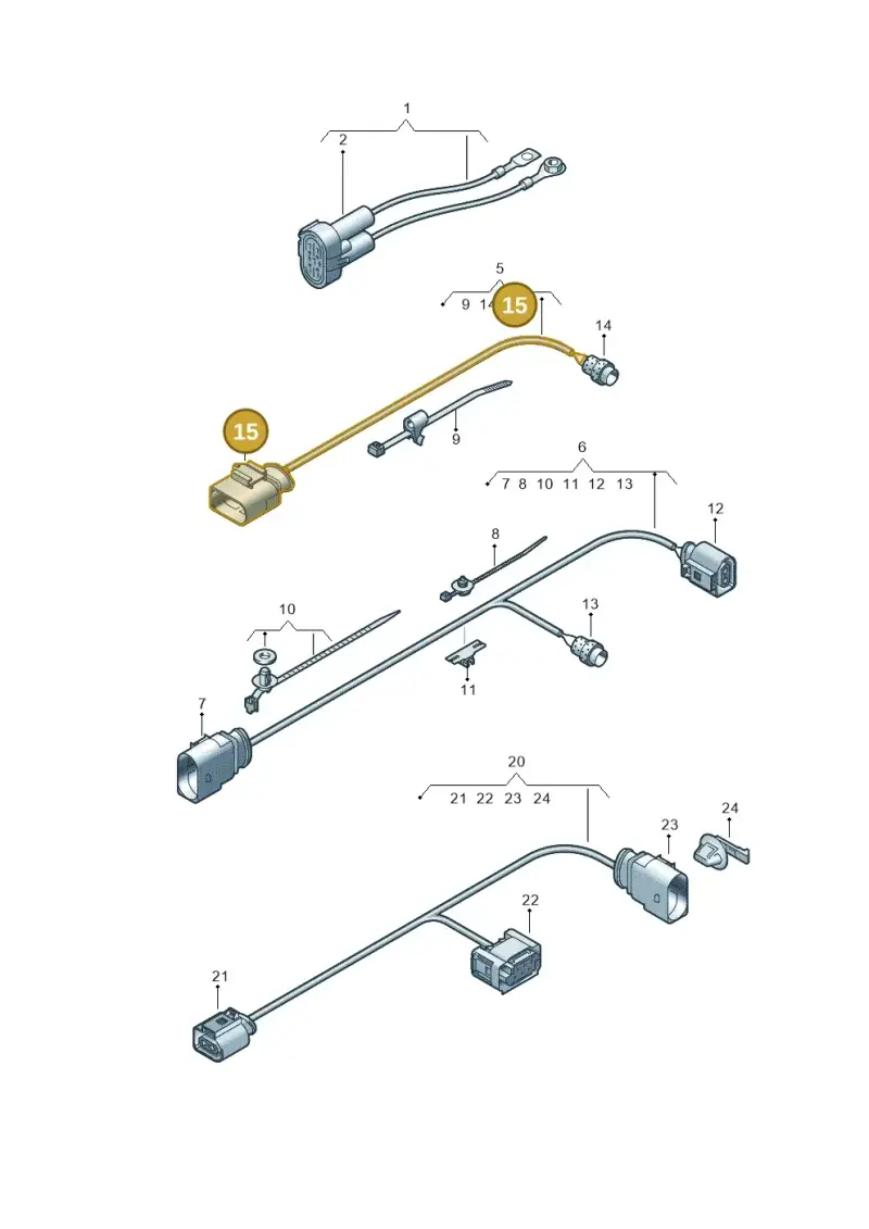1J0973803 — Volkswagen Amarok twin cab (2022-) diagram 894971600, position 15