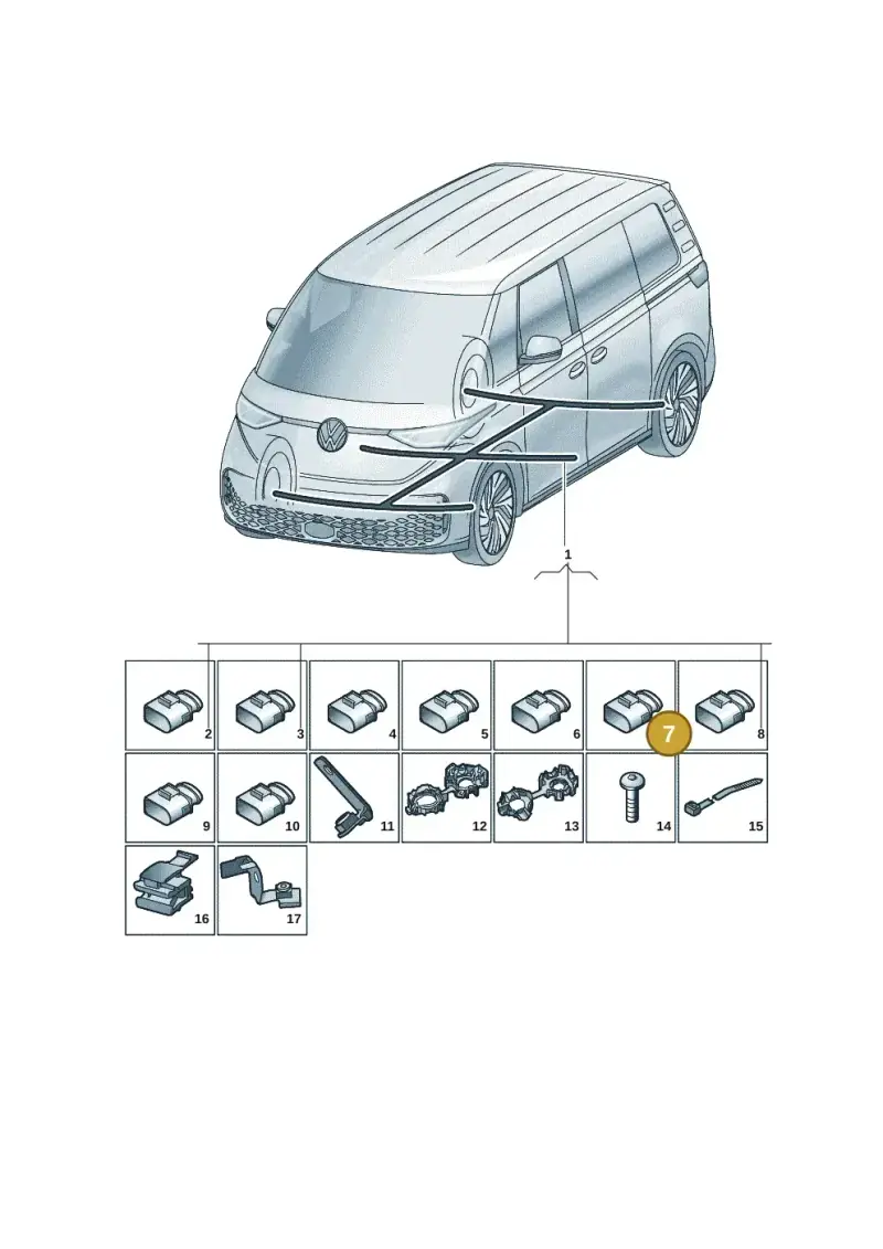 1J0973835 — Volkswagen ID.Buzz (2022-) diagram 15a971900, position 7