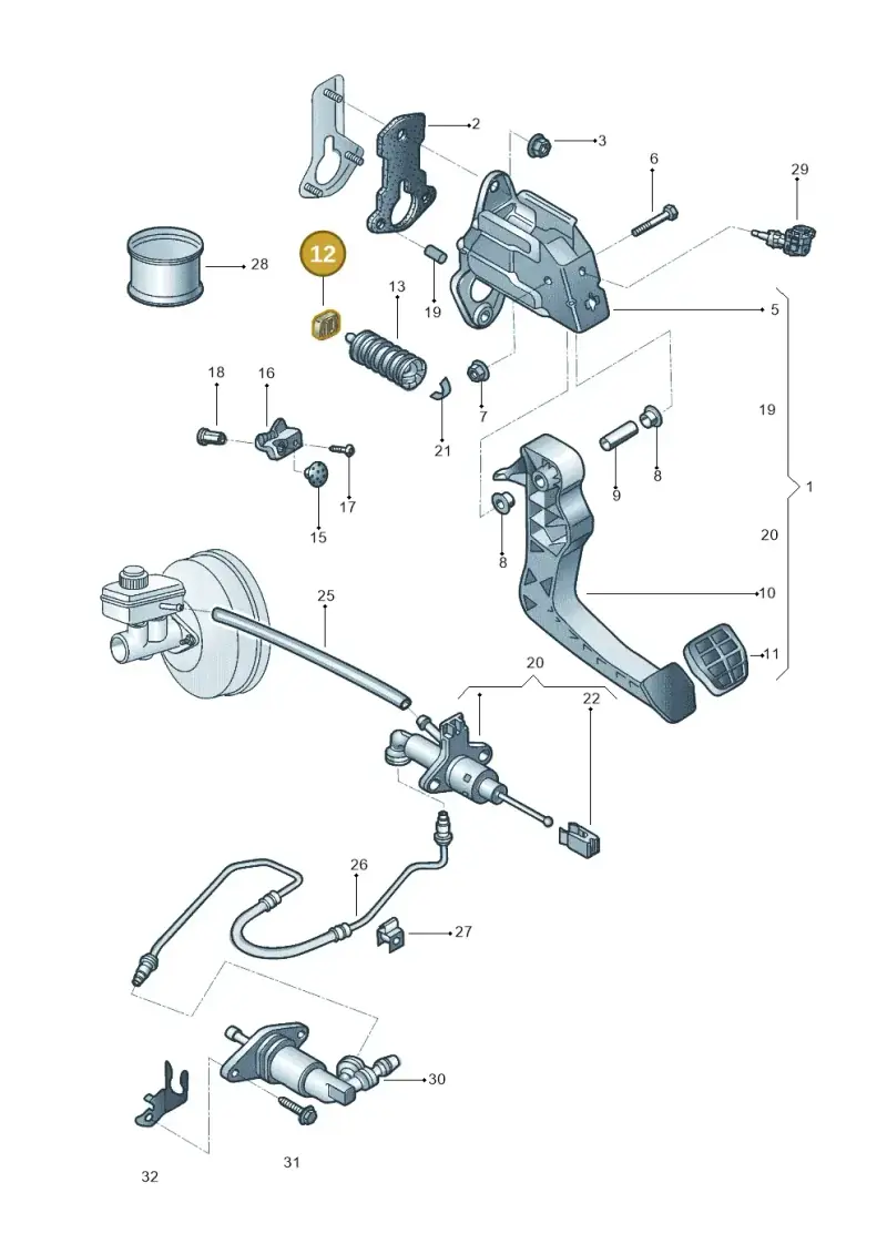 1J2721423 — Volkswagen Voyage (2016-2023) diagram 565721250, position 12