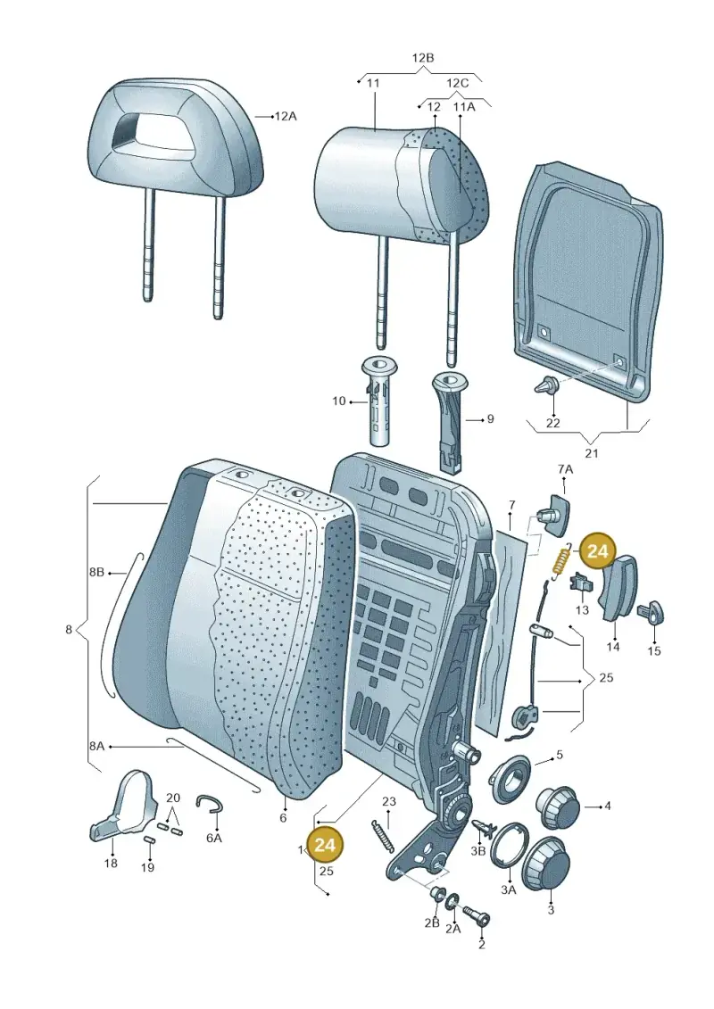 1J3881619 — Volkswagen LUPO/3L TDI (2003-2005) diagram 221881500, position 24