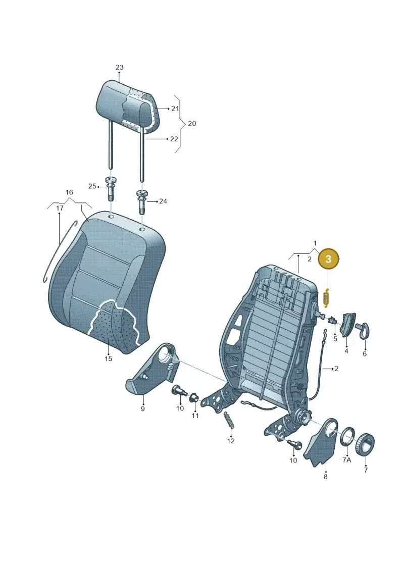 1J3881619 — Volkswagen Caddy panel van (2008-2010) diagram 253881500, position 3