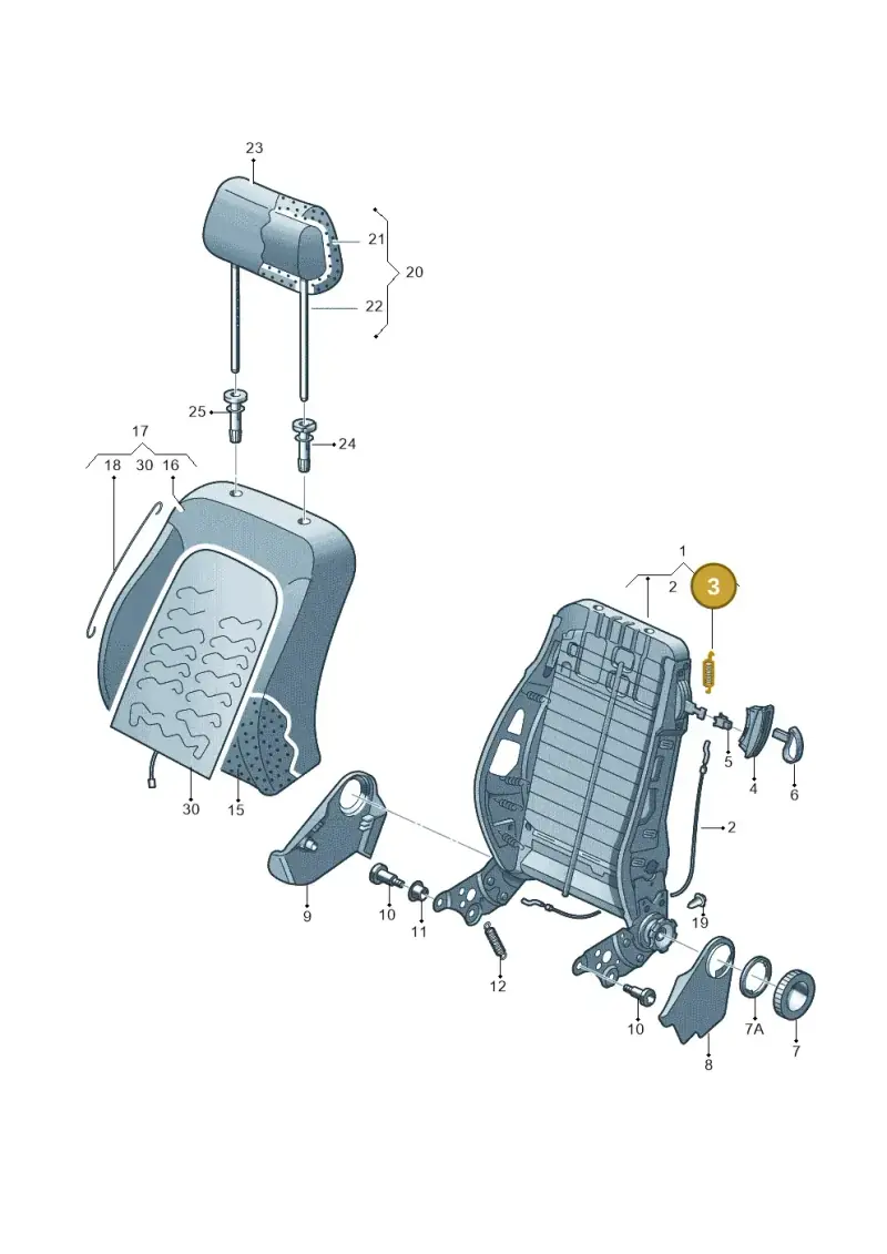 1J3881619 — Volkswagen Polo 1.4 BlueMotion (2014-2017) diagram 672881500, position 3