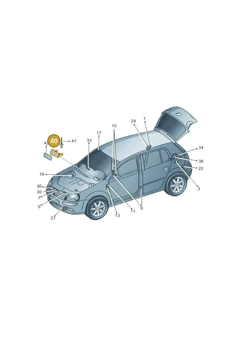 1K0000302B — Volkswagen Golf (2011-2013) diagram 420010000, position 40
