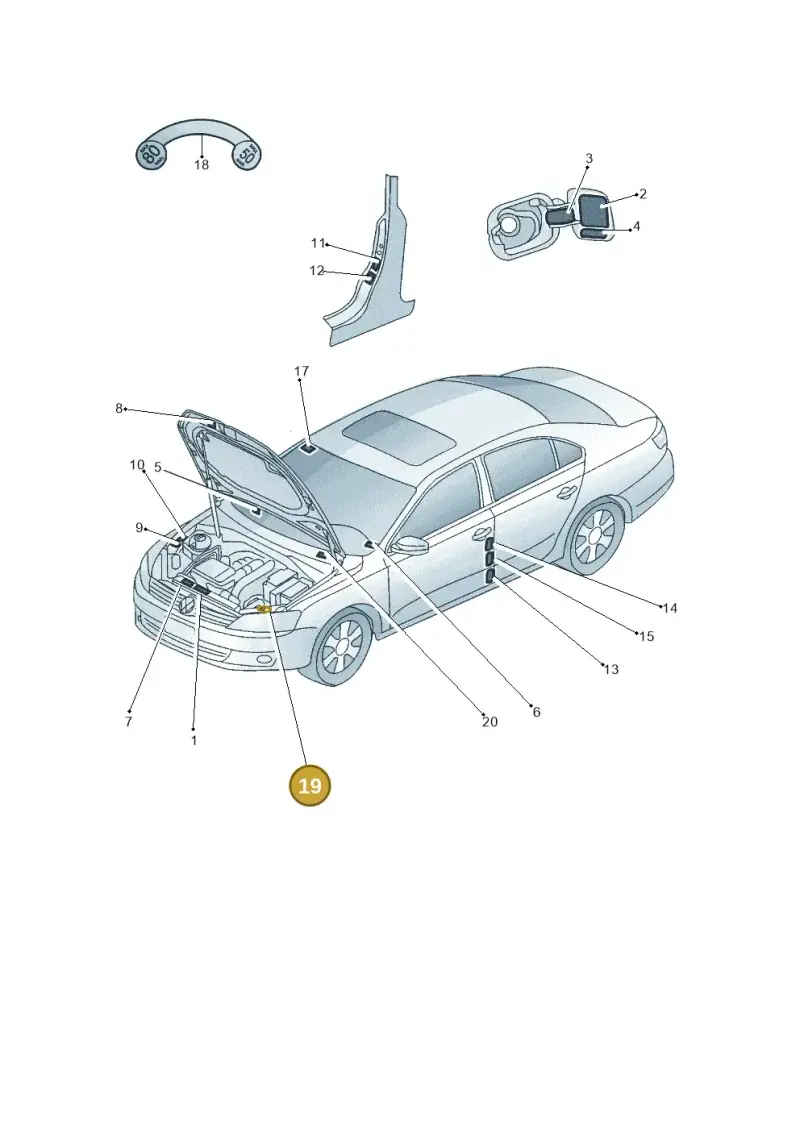 1K0010006 — Volkswagen Jetta (2014-2017) diagram 789010000, position 19