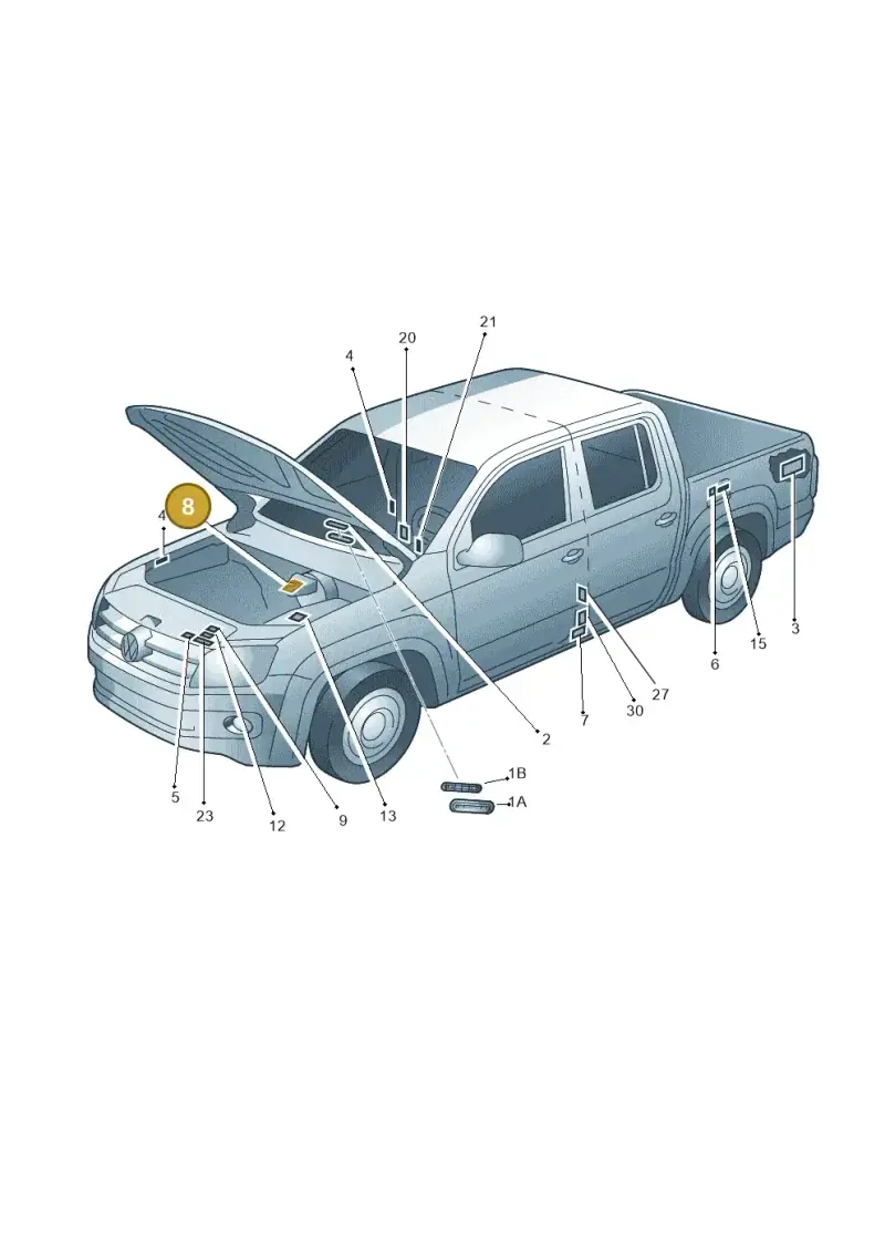 1K0010358C — Volkswagen Amarok twin cab (2012-2016) diagram 683010000, position 8