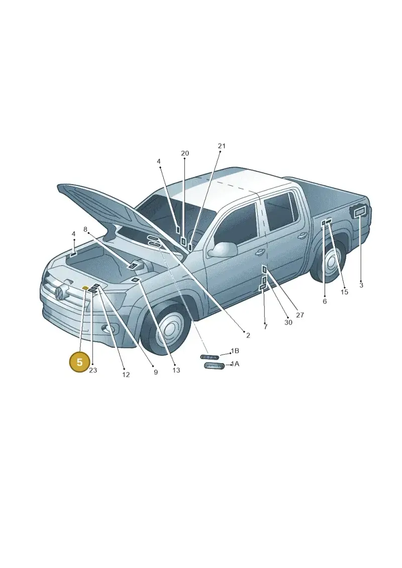 1K0010375P — Volkswagen Amarok twin cab (2012-2016) diagram 683010000, position 5