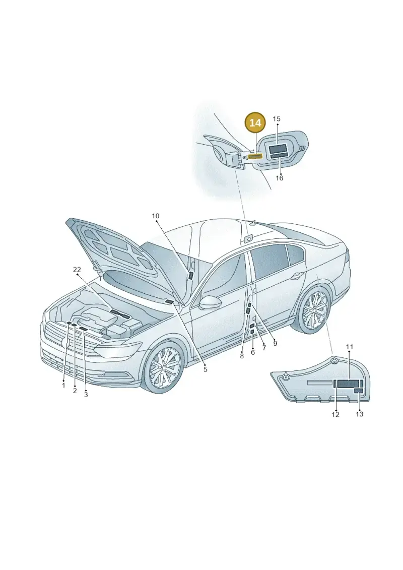 1K0010455E — Skoda Superb Combi (2015-2024) diagram 851010000, position 14
