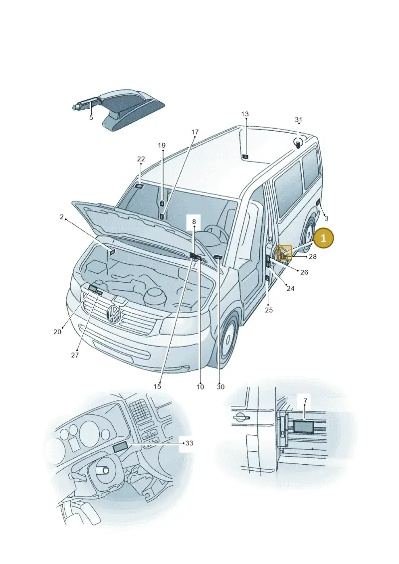 1K0010455F — Volkswagen Transp. caravelle (2011-2015) diagram 410010000, position 1