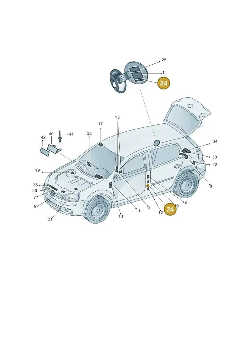 1K0010462E — Volkswagen Golf 2.0 (2008-2011) diagram 649010000, position 24