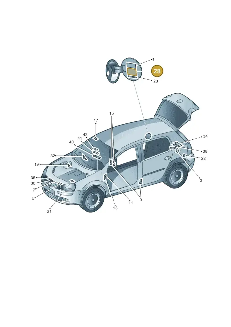 1K0010462E — Volkswagen Golf Plus 1.6 (2009-2011) diagram 650010000, position 28