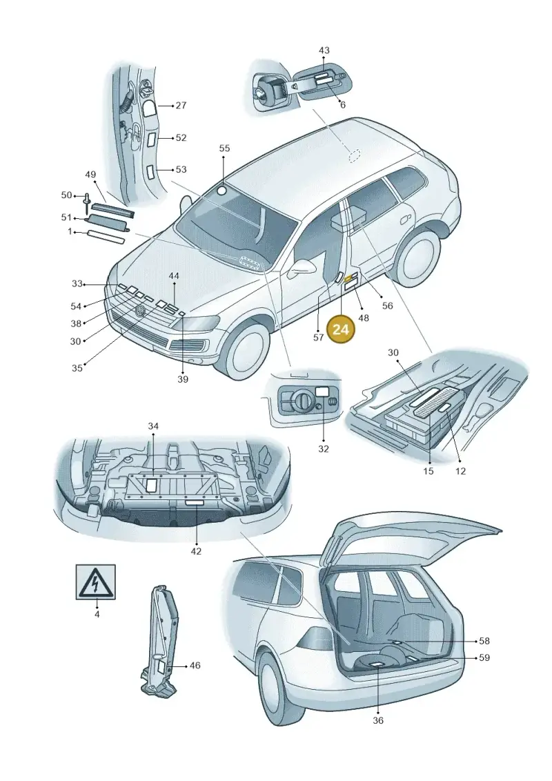 1K0010467T — Volkswagen Touareg (2012-2014) diagram 693010000, position 24
