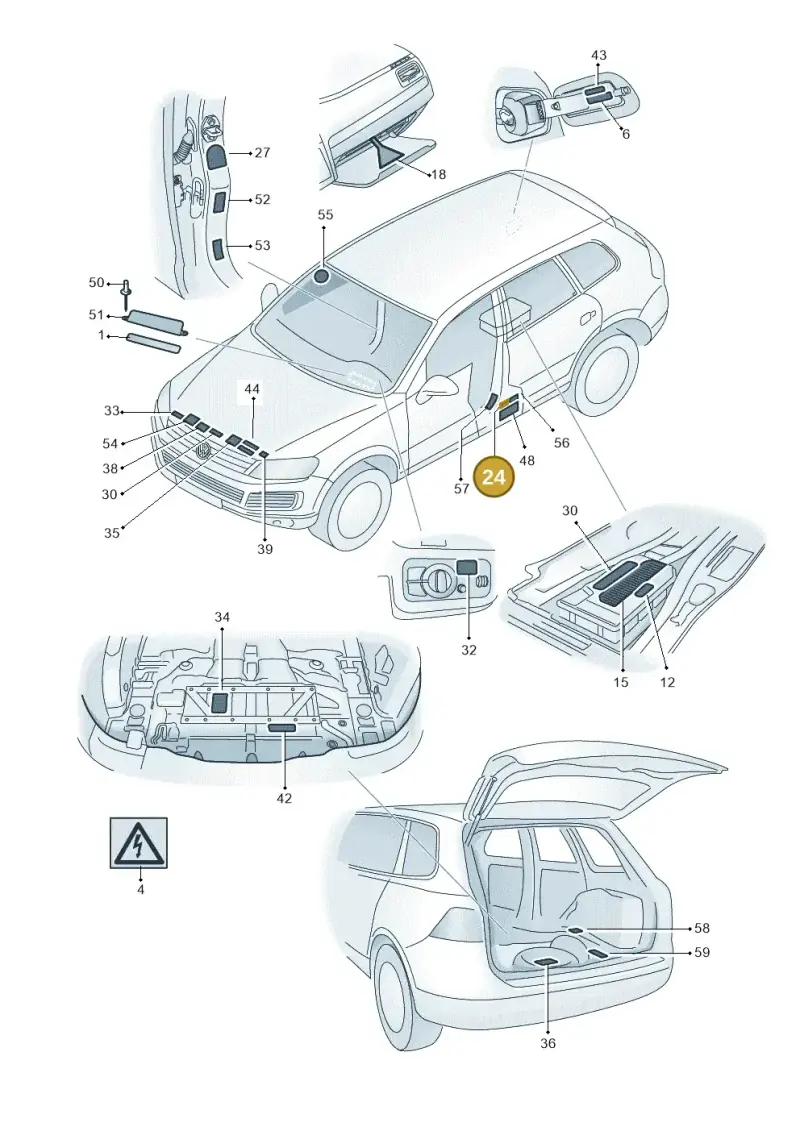 1K0010467T — Volkswagen Touareg BlueMotion (2014-2018) diagram 787010000, position 24