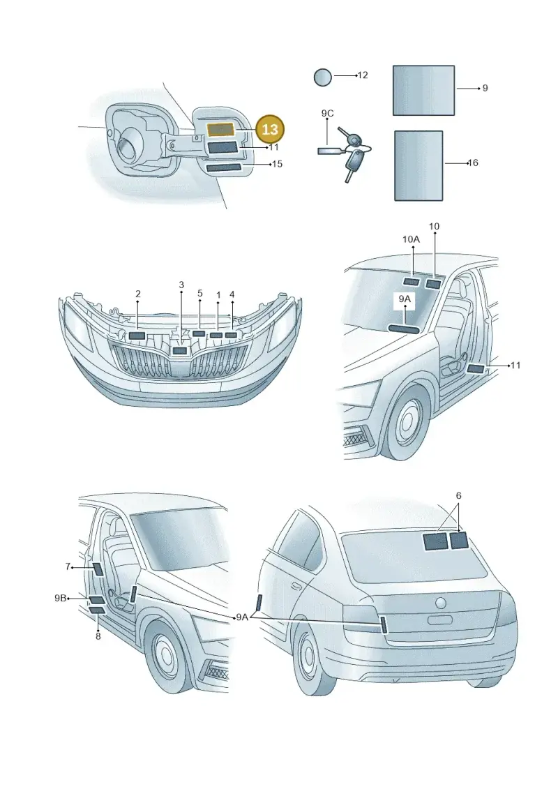1K0010497J — Skoda Octavia (2017-2020) diagram 805010010, position 13